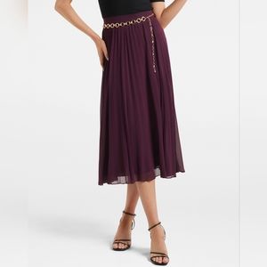 NWT Ever New Monroe Belted Pleated Skirt